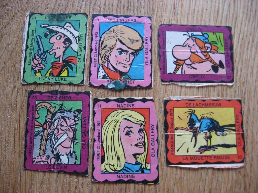 Autocollants Lucky Luke De Zener Nadine Obelix De La de Rik, Enlèvement ou Envoi, Astérix et Obélix, Comme neuf, Image, Affiche ou Autocollant