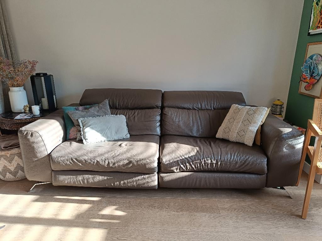 Zetel, Ophalen, Gebruikt, 100 tot 125 cm, Leer