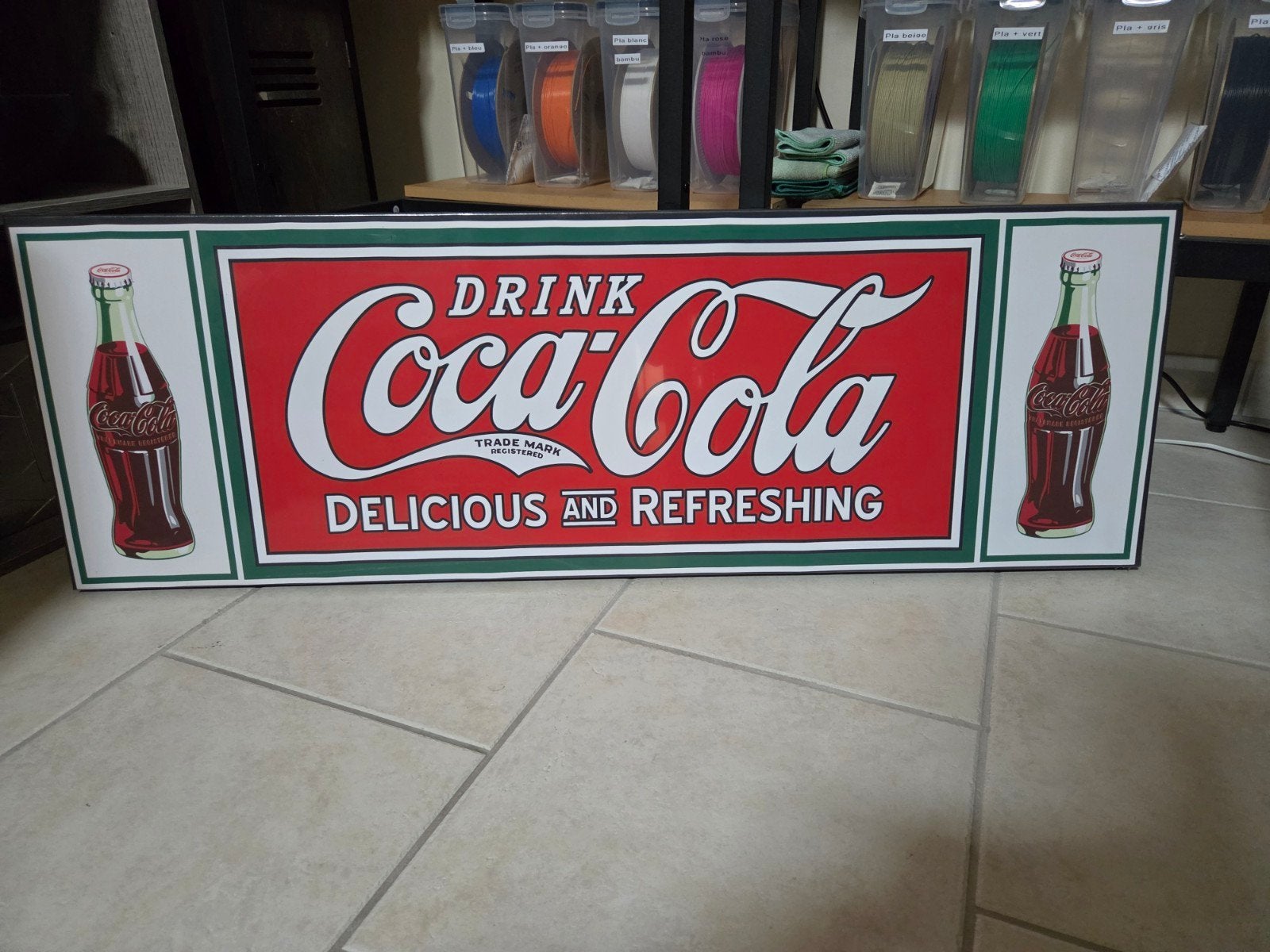 Plaque en toile coca cola de 1.05m de longeur, Enlèvement, Neuf, Panneau publicitaire