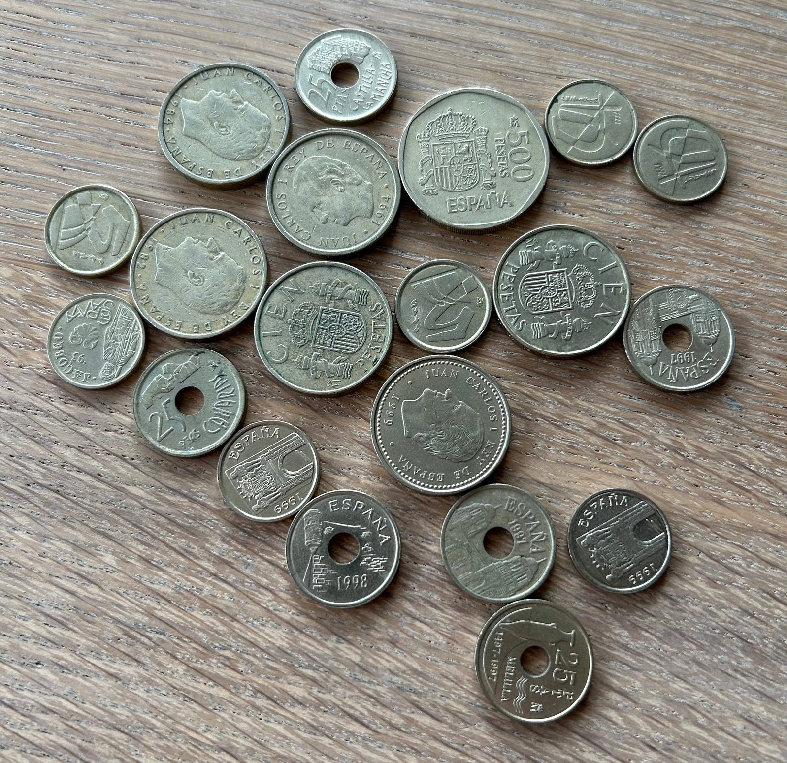 Munten Spanje, Ophalen