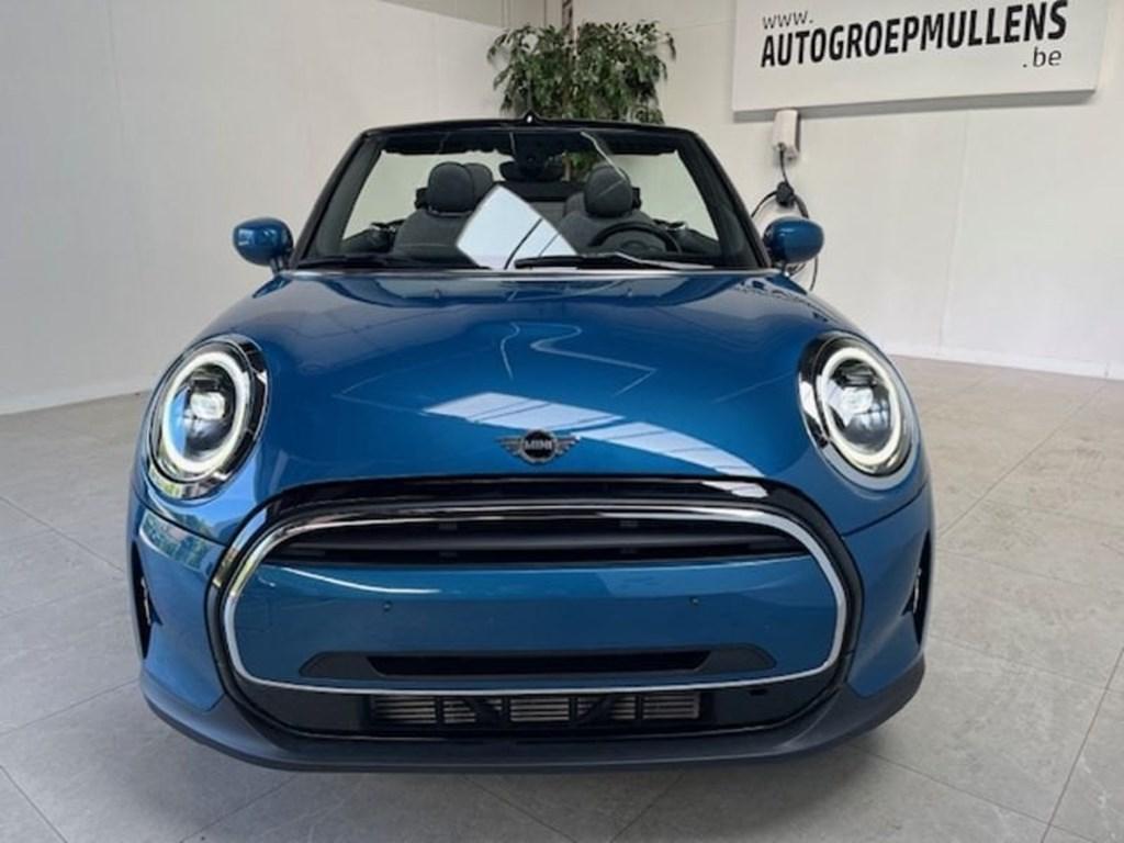 MINI Cooper Cabrio One + Led + Navi + Half leder + Park pil, Auto's, Cabriolet, Blauw, Handgeschakeld, 102 pk