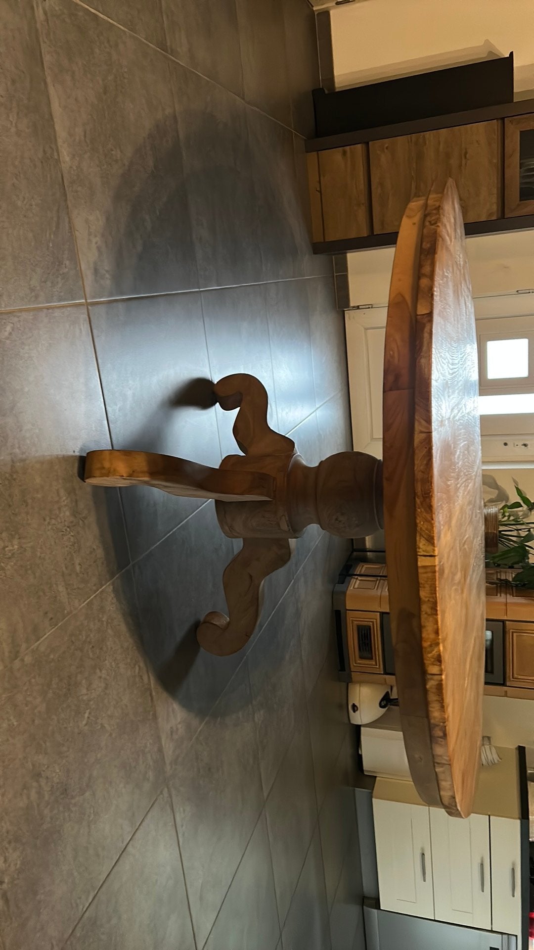 Massief eikenhouten tafel, Ophalen