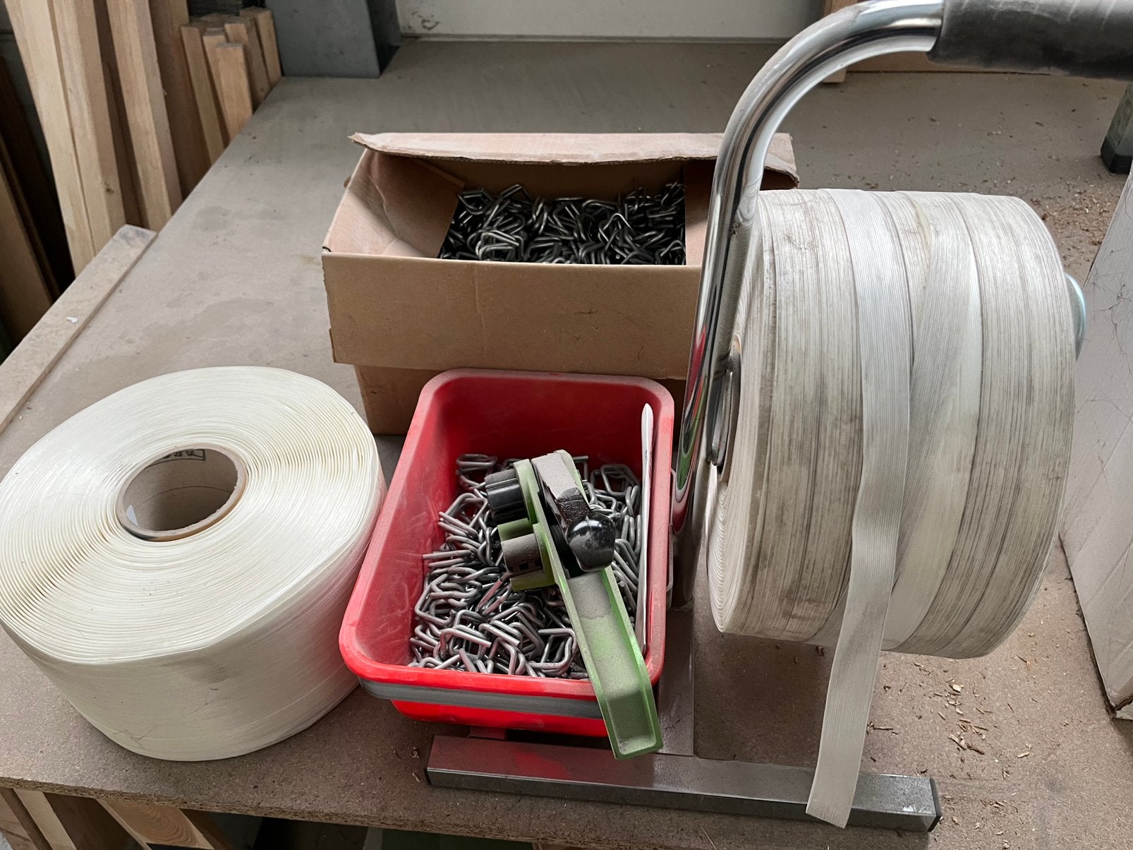 Bindset voor paletten, Doe-het-zelf en Bouw, Ophalen, Zo goed als nieuw