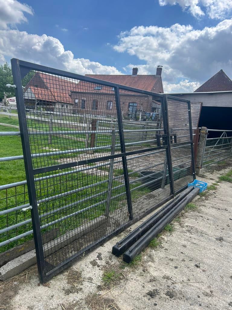 Prachtige grote dubbele weidepoort onverslijtbaar als nieuw, Weidegang