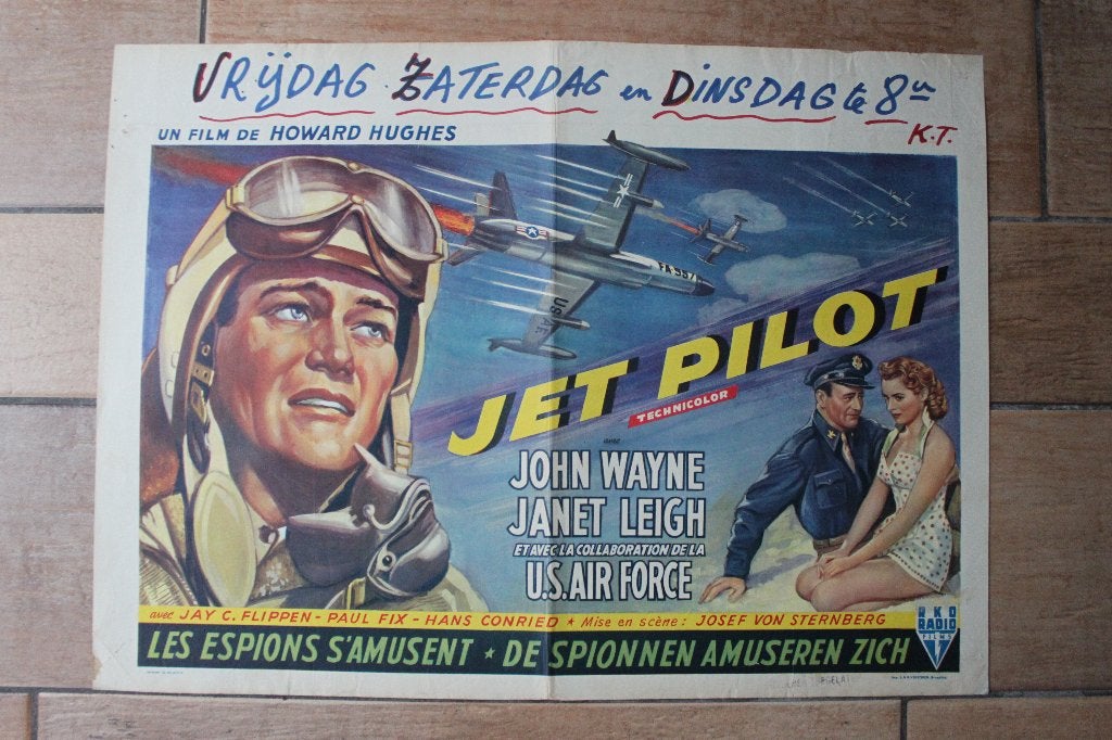 filmaffiche John Wayne Jet Pilot 1957 filmposter, Enlèvement ou Envoi, Rectangulaire horizontal, A1 jusqu'à A3, Comme neuf