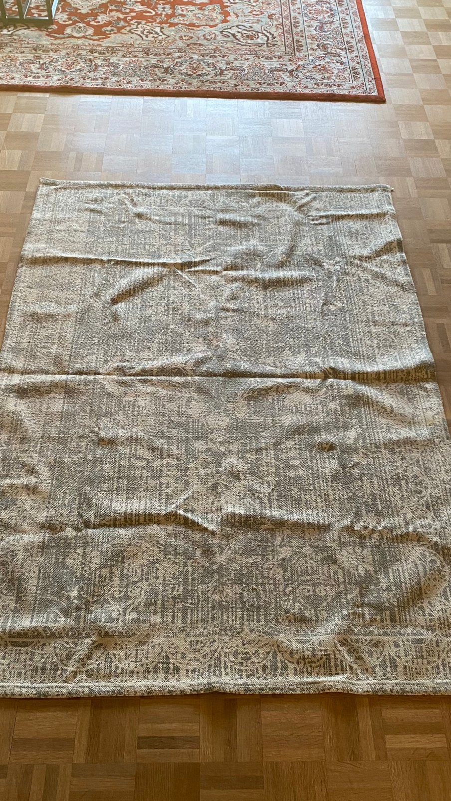 Xenos vloerkleed tapijt vintage grijs, Enlèvement, Comme neuf, Gris