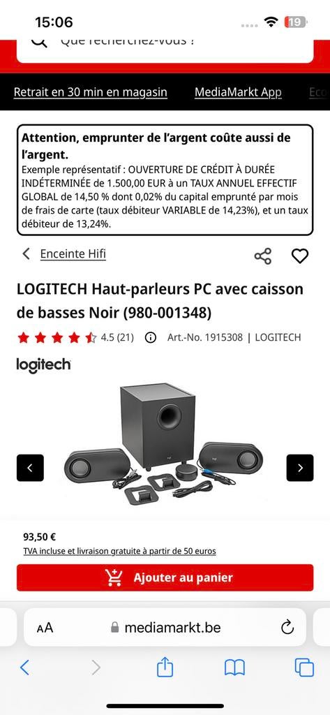enceintes pc jack bluetooth logitech, Informatique & Logiciels, Enlèvement, Comme neuf