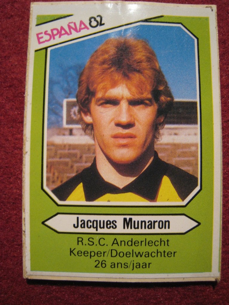 Pre Panini Spanje 82 Jacques Munaron RSC Anderlecht, Verzenden, Zo goed als nieuw, Sticker