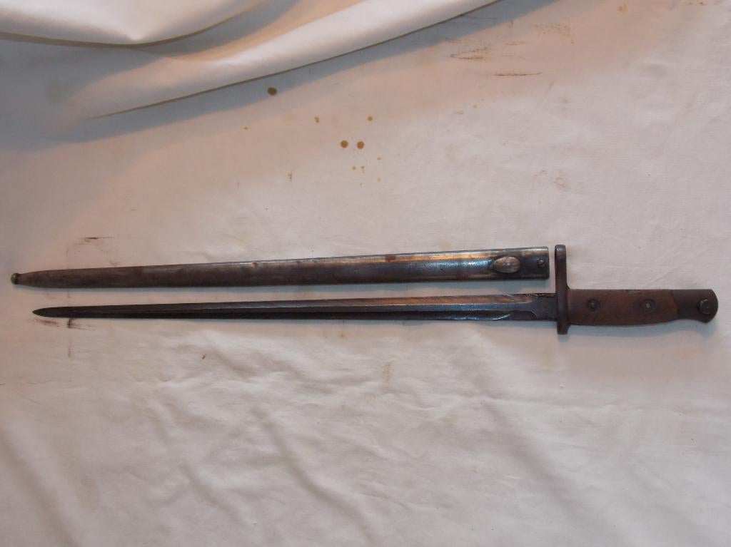 WWI Belgische M1916 bajonet (B), Verzamelen, Militaria | Algemeen, Ophalen of Verzenden, Landmacht, Zwaard of Sabel