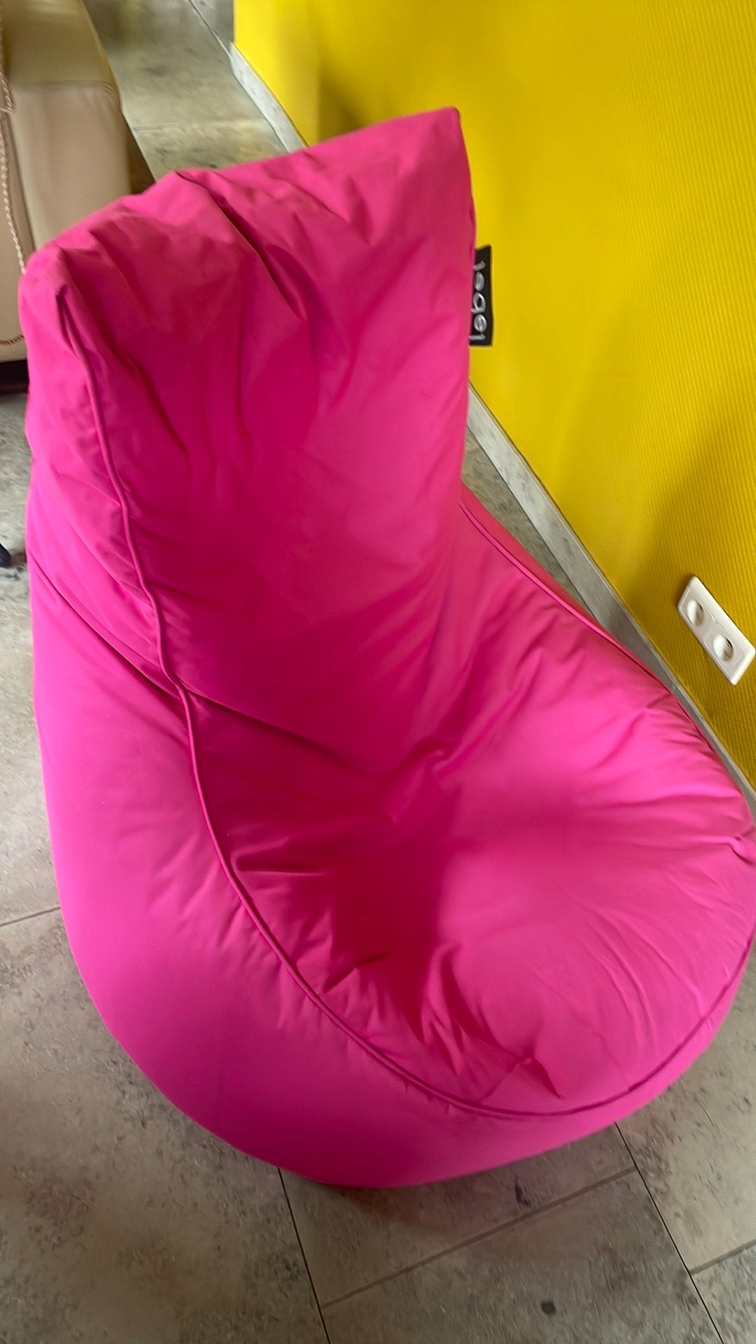 Roze zitzak van lebel, Enlèvement, Comme neuf, Rose, Pouf