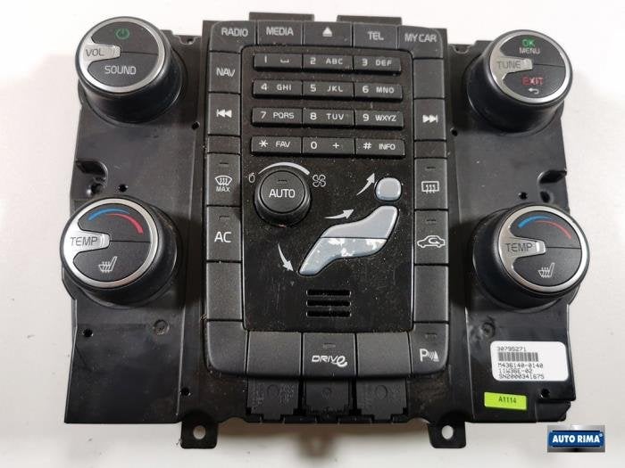 Panneau de commandes chauffage d'un Volvo V60, -, 3 mois de garantie, -, -