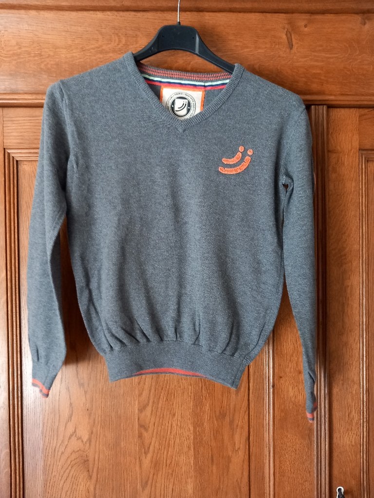 JN JOY - pull gris - L.M. - taille 10 ans, Enfants & Bébés, Pull ou Veste, Comme neuf, Envoi, JN JOY