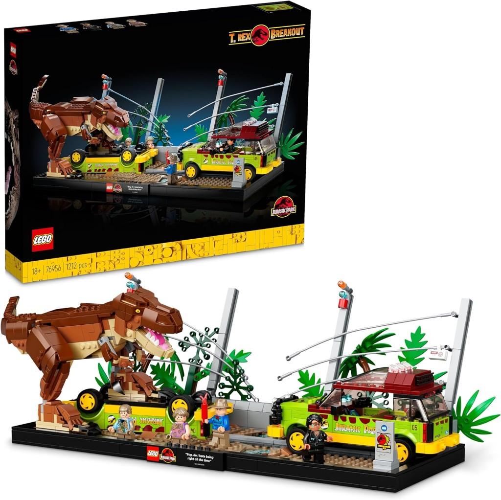 Neuf - Lego L’évasion du T. rex de Jurassic Park (76956), Jurassic World, Lego, Nieuw, Ophalen of Verzenden