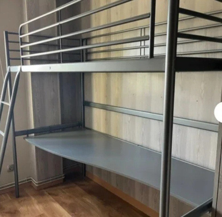 svarta bureau de lit mezzanine, Maison & Meubles, Enlèvement, Lit mezzanine