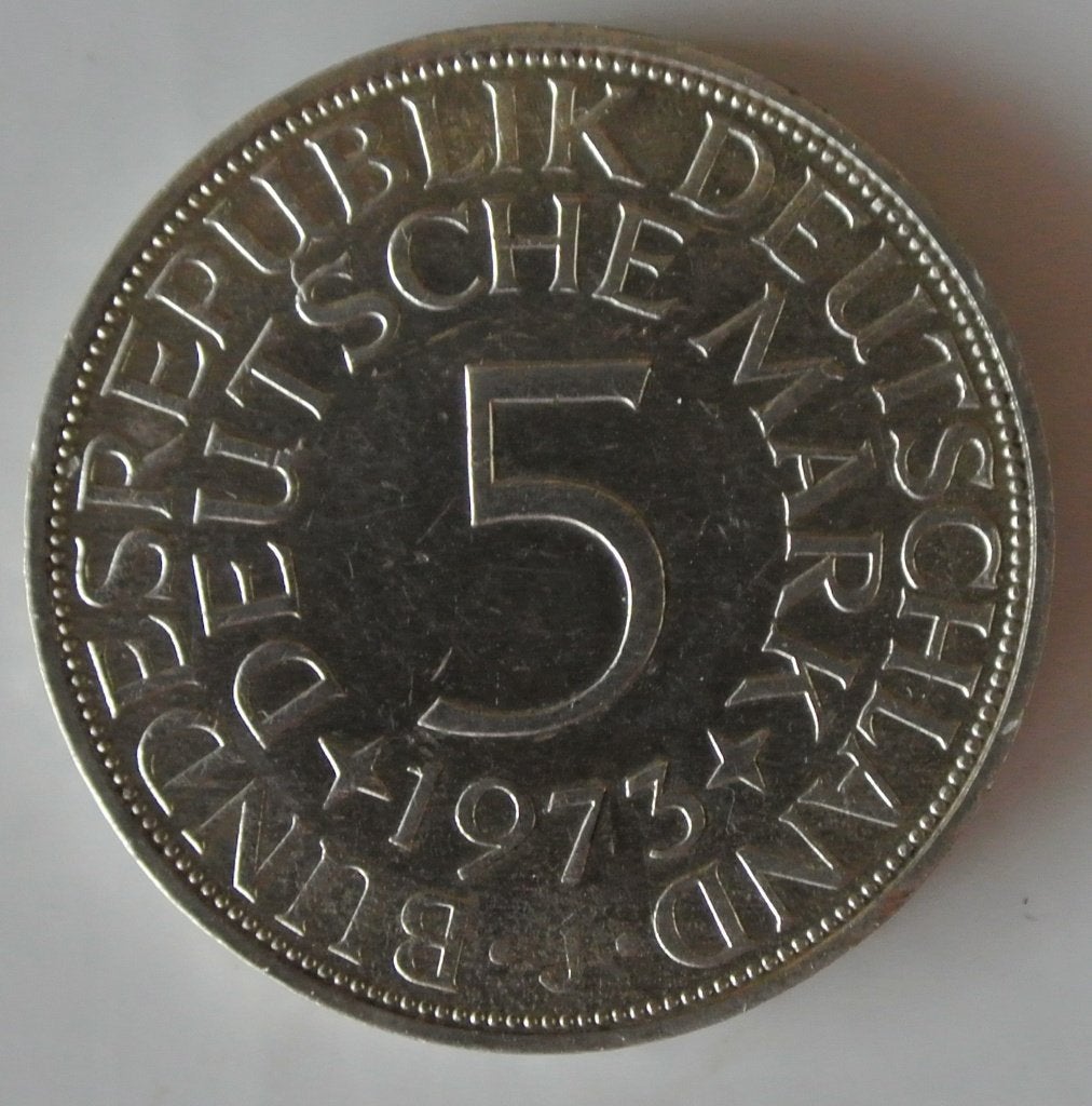 ARGENT ALLEMAND 5 MARK 1973, Enlèvement ou Envoi, Allemagne, Monnaie en vrac, Argent