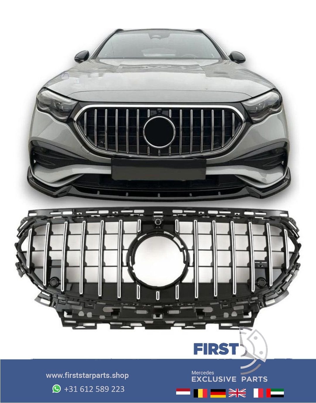 W214 GT GRIL Mercedes E KLASSE PANAMERICANA GRIL ZWART of CH, Utilisé, -, -, Enlèvement ou Envoi
