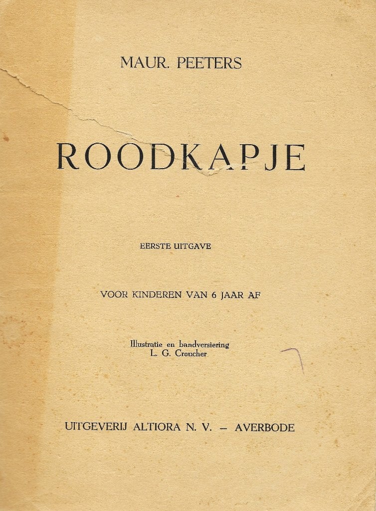 1967 - Maurice PEETERS - Roodkapje, Boeken, Gelezen, ASO, Nederlands, Maurice PEETERS