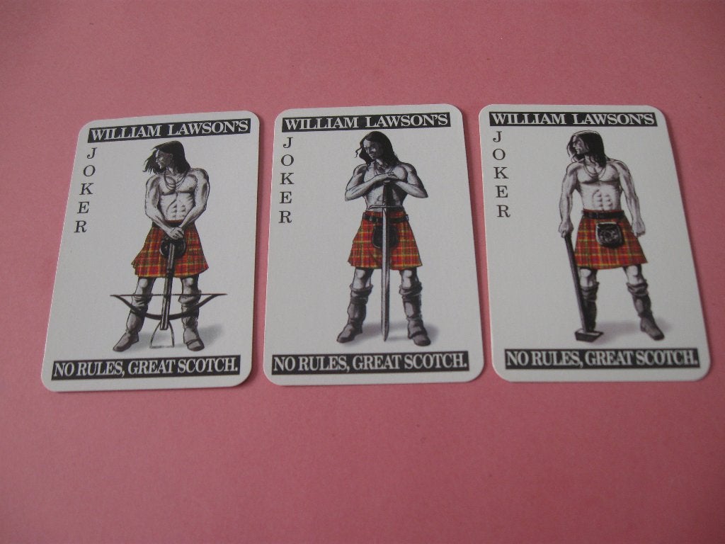 3 jokers - speelkaarten William Lawson's (1), Collections, Enlèvement ou Envoi, Comme neuf, Carte(s) à jouer