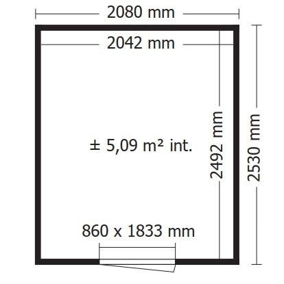 Abri de jardin Breeduyn 208x253cm NEUVE, Enlèvement ou Envoi, Neuf, Bois, Autres types