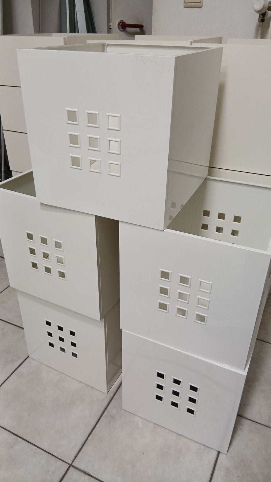 Lot 5 paniers Lekman Kallax ikea Blancs, Enlèvement