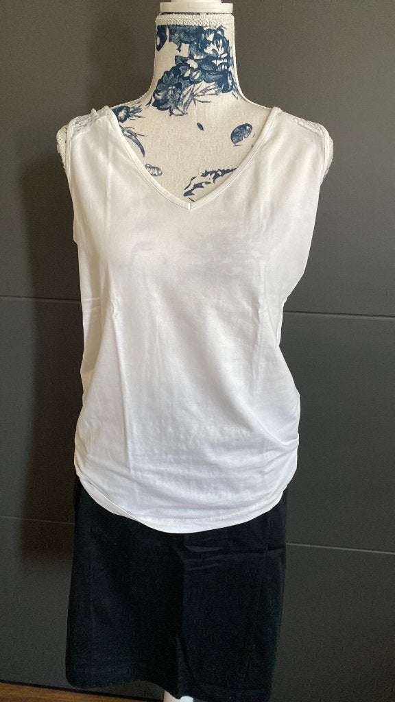 wit topje lola&liza maat 42, Enlèvement ou Envoi, Taille 42/44 (L), Blanc