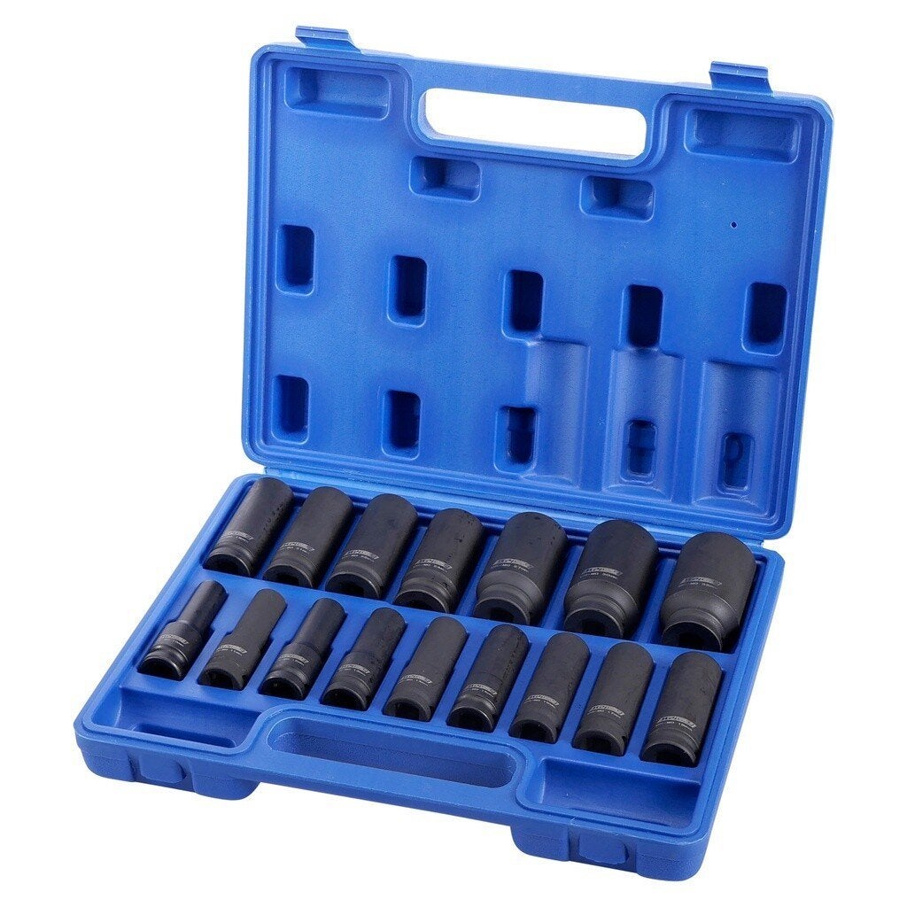 Krachtdoppenset lang 16dlg 1/2", Envoi