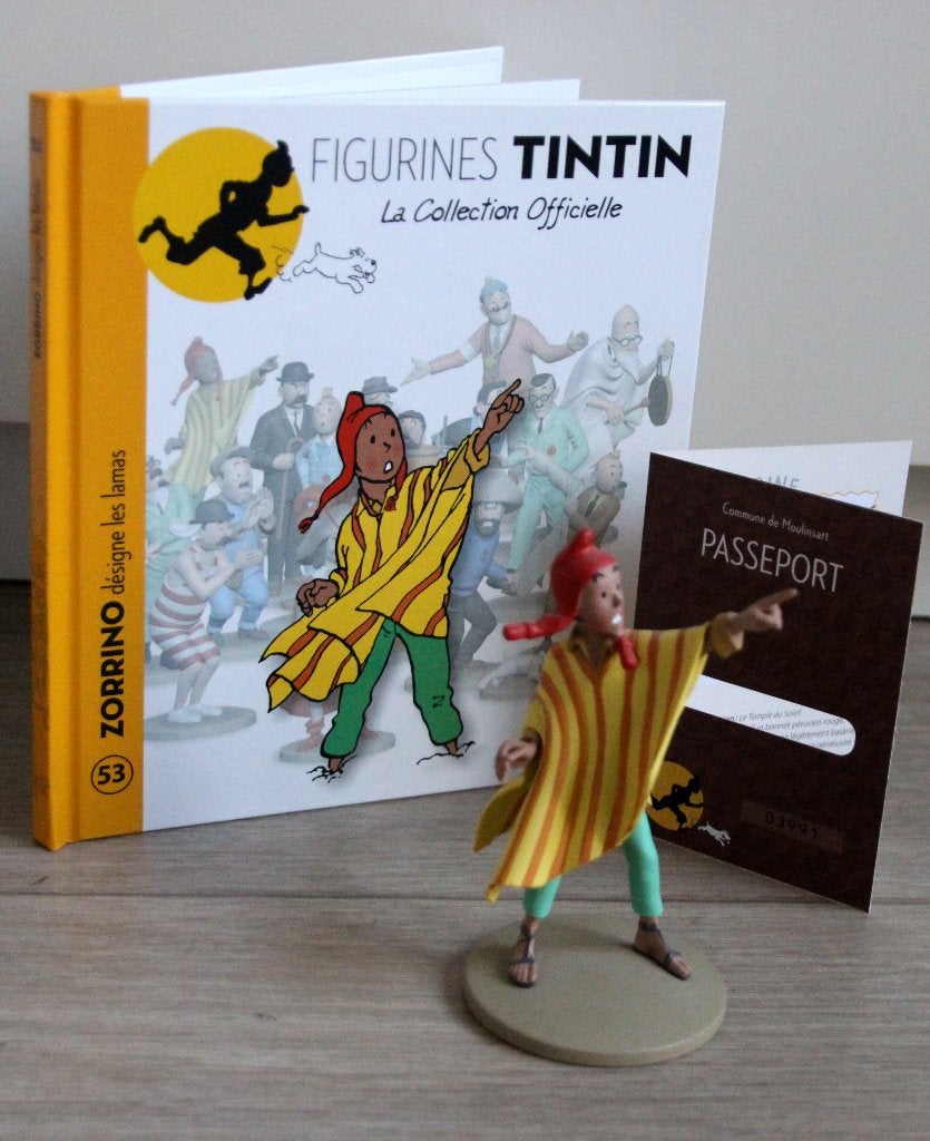 Moulinsart figurine n 53 Zorino Tintin Hergé Kuifje, Collections, Envoi, Tintin, Comme neuf