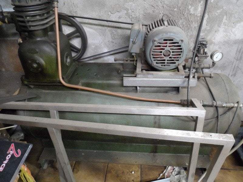 zware compressor 380v, 100 liter of meer, Ophalen, Gebruikt, 6 tot 10 bar