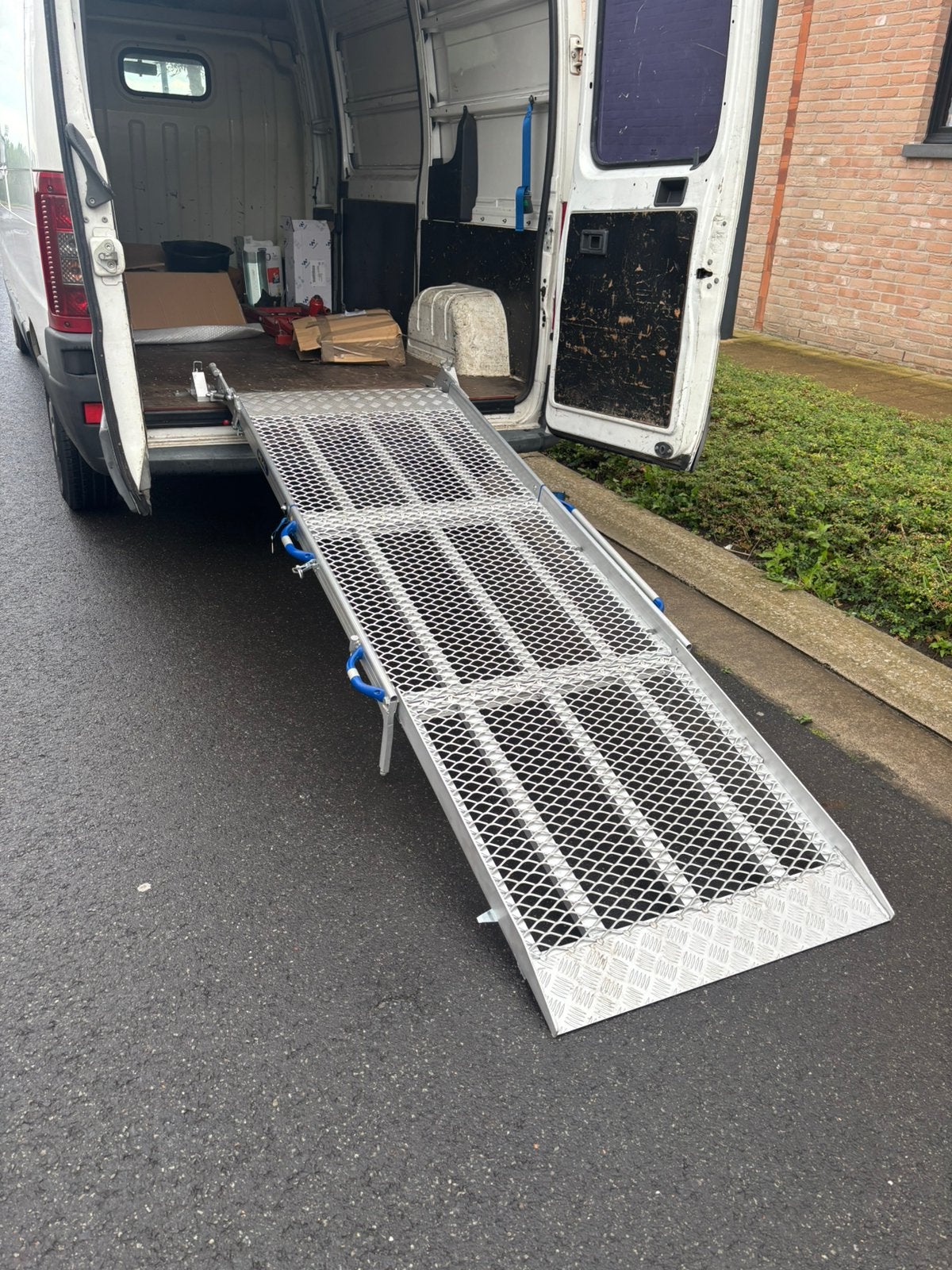 Laadklep Bestelwagen + wielklemmen, Ophalen, Zo goed als nieuw