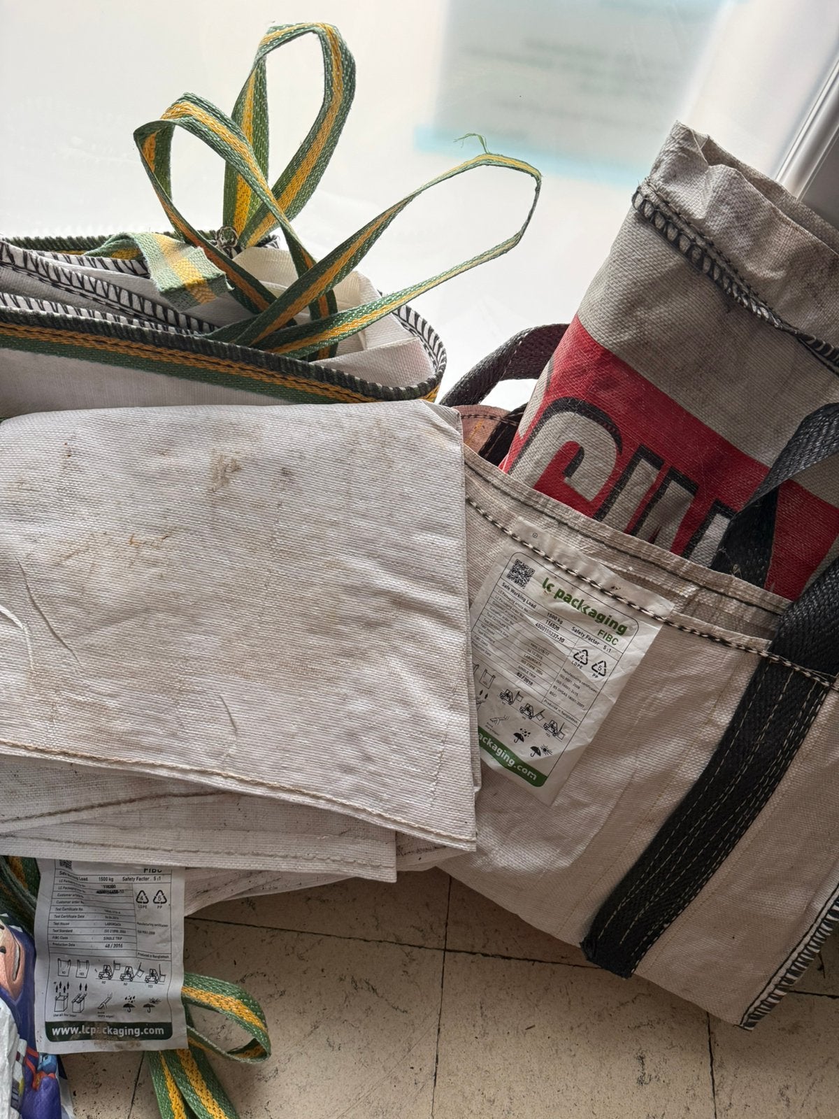 3x Gebruikte Big Bags (1500 kg / 1m³), Bricolage & Construction, Enlèvement