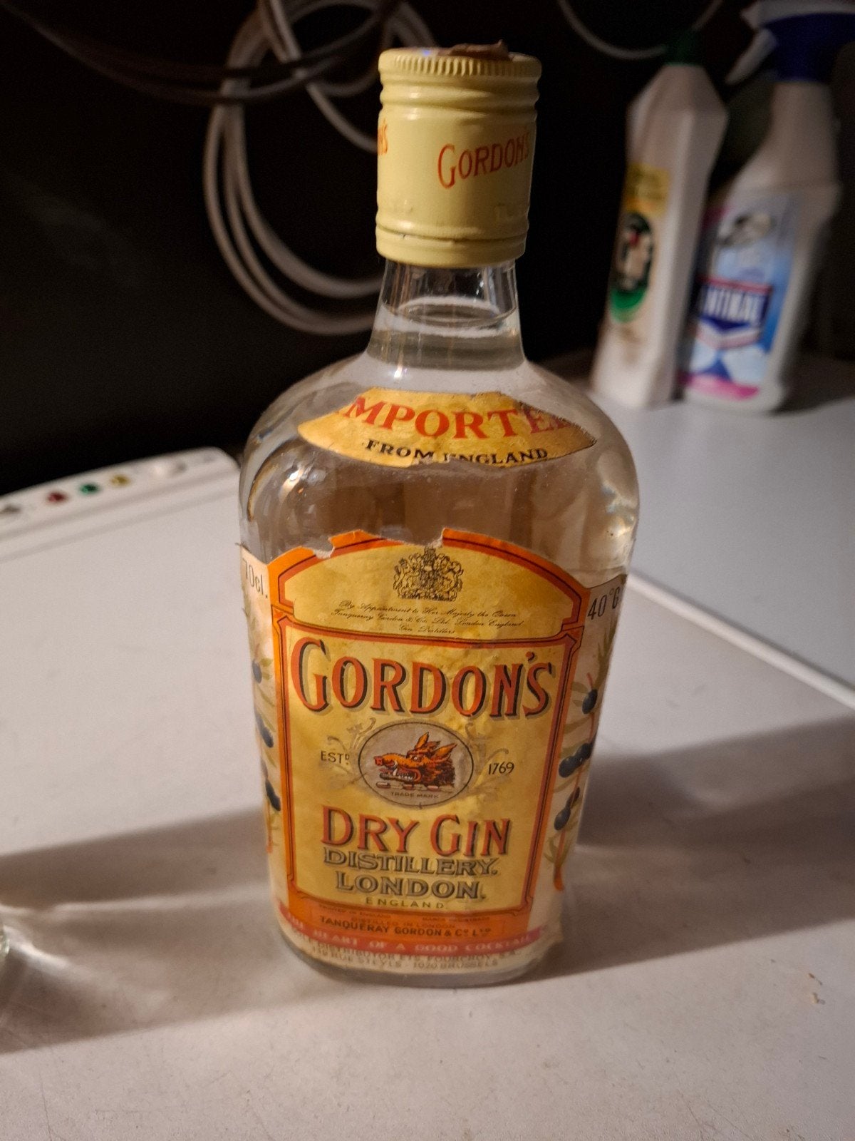 vintage gordons dry gin  ongeopend, Verzamelen, Ophalen