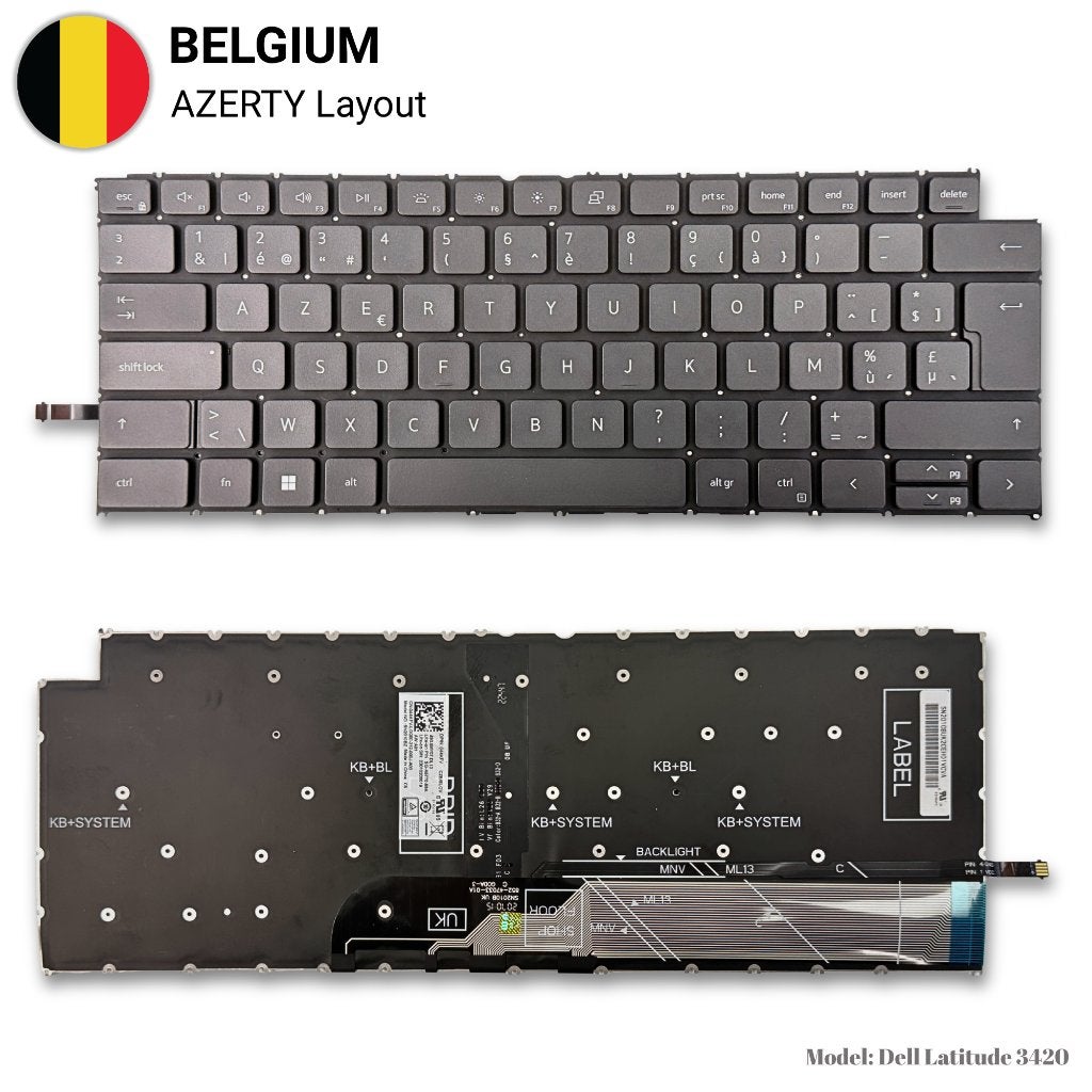 Dell Latitude 3420 AZERTY backlit toetsenbord – Nieuw, Ophalen of Verzenden, Azerty, Nieuw, Zelit