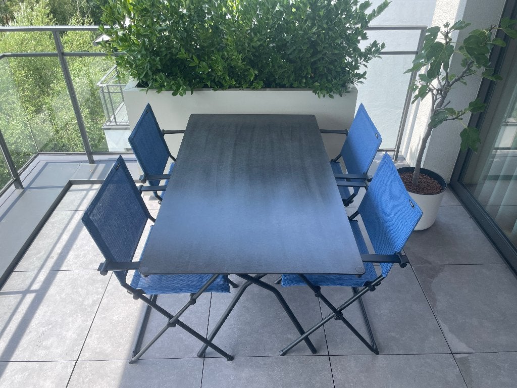 Tafel en stoelen LAFUMA, Ophalen, Zo goed als nieuw, Campingmeubel-accessoire