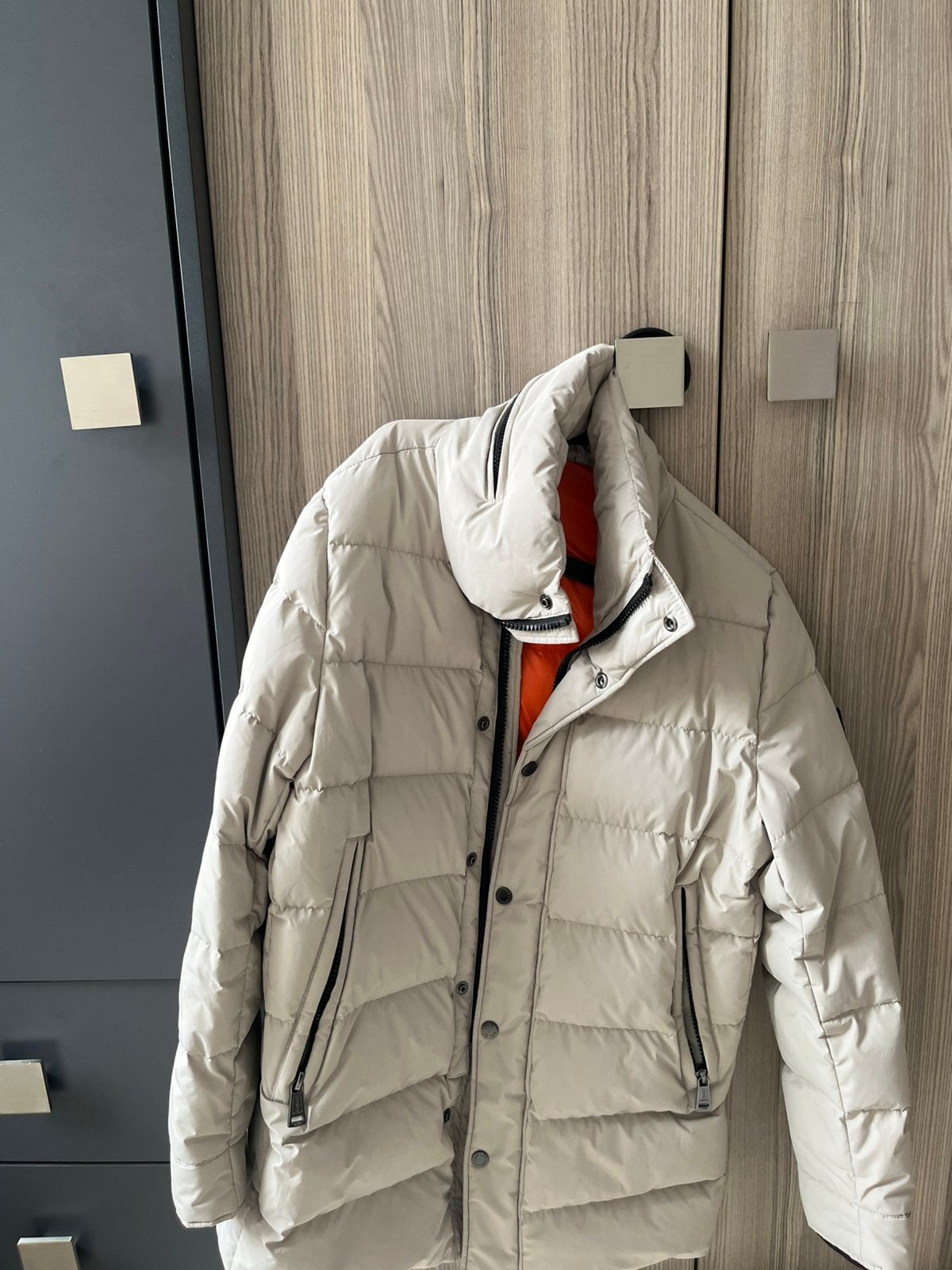 Veste en plumes Lufian originale, taille 48, beige, Enlèvement ou Envoi, Comme neuf, Taille 48/50 (M), Beige