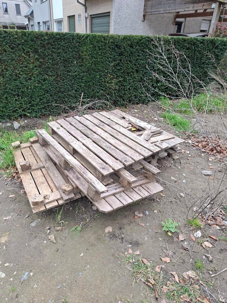 Gratis - 5 paletten brandhout, Tuin en Terras, Ophalen