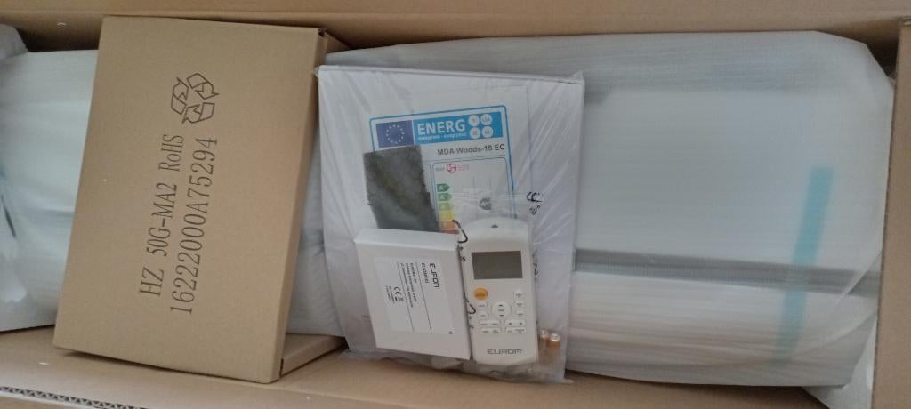 Eurom split airco AC MDA Woods-18.1 - binnenunit, Elektronische apparatuur, Airco's, Nieuw, Wandairco, 100 m³ of groter, Verwarmen