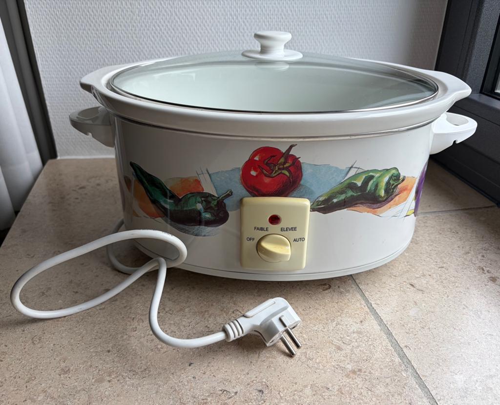 Vintage elektrische slowcooker van Grand Luxe, Elektronische apparatuur, Slowcookers, Ophalen of Verzenden, Gebruikt