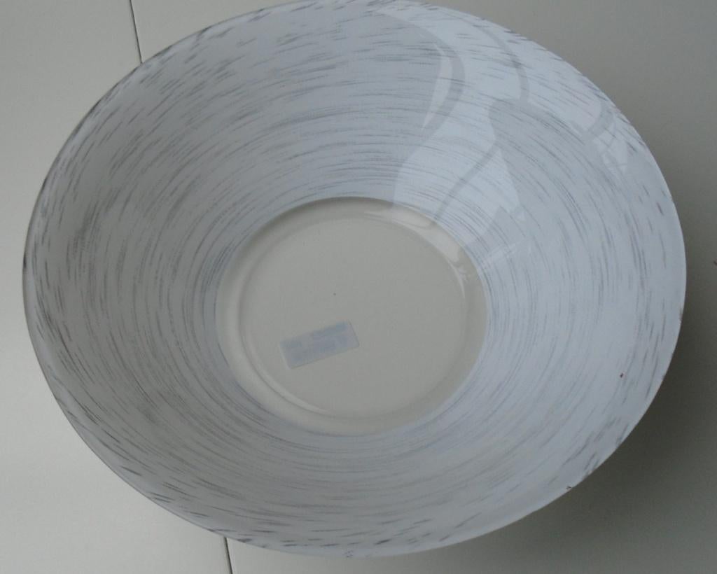 GLAZEN FRUITSCHAAL, SALADESCHAAL, SCHAAL 27 cm WIT NIEUW, Neuf, Enlèvement ou Envoi, Rond, Verre