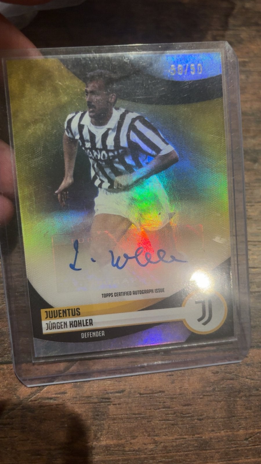 Jurgen Kholer autographe juventus /50, Hobby en Vrije tijd, Verzamelkaartspellen | Overige, Ophalen of Verzenden, Zo goed als nieuw