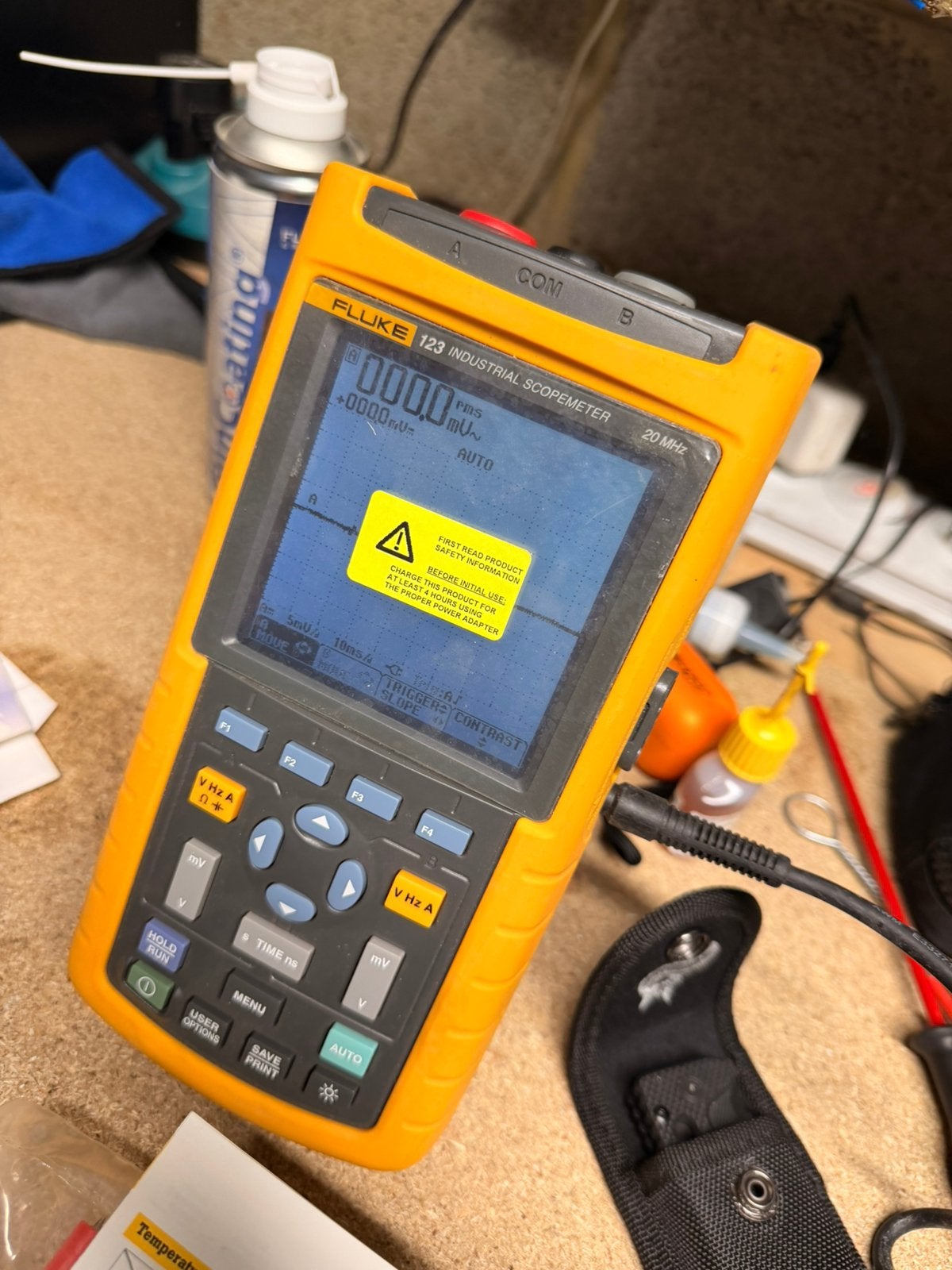 Fluke 123 industrial scopmeter, Doe-het-zelf en Bouw, Ophalen, Zo goed als nieuw, Accessoires