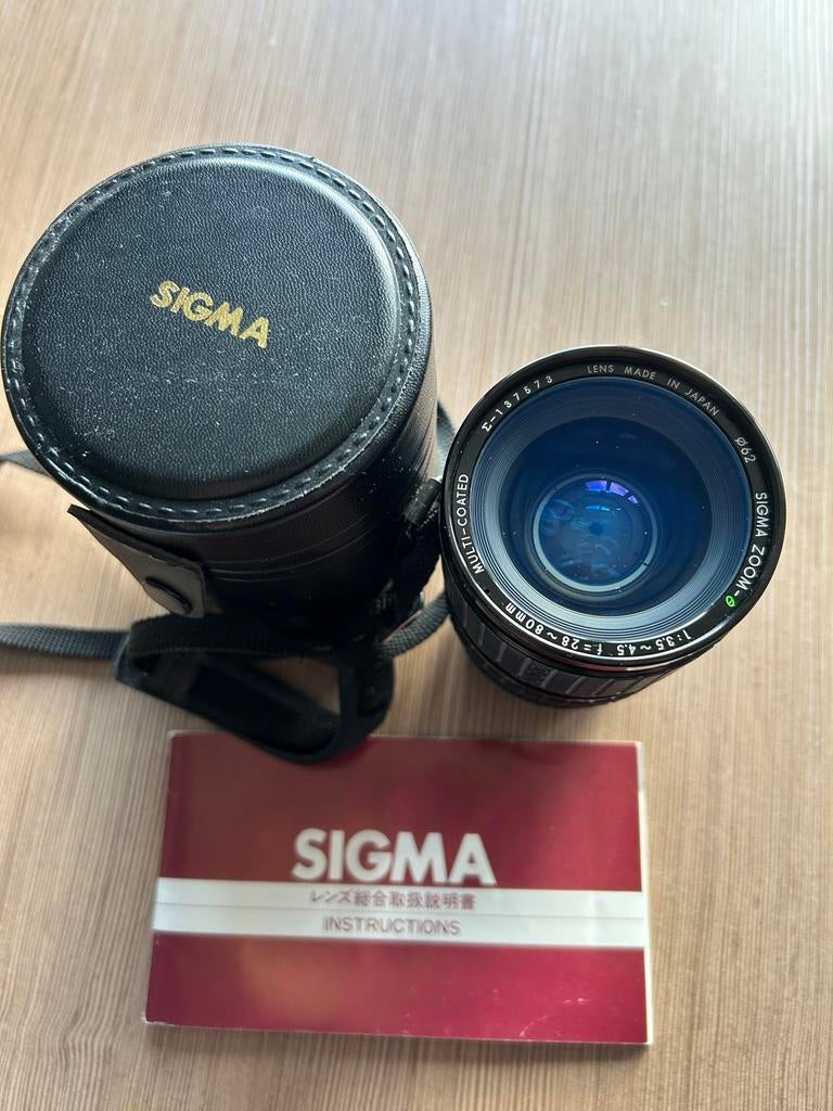 Sigma lens 28-80 manuele zoom, Audio, Tv en Foto, Ophalen of Verzenden, Zo goed als nieuw, Telelens, Zoom