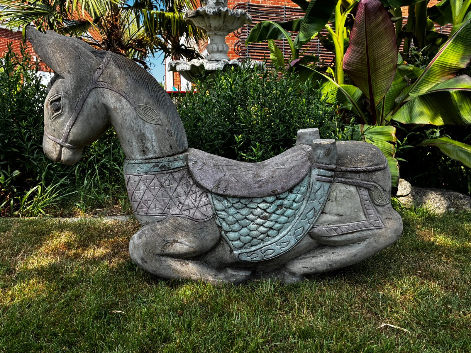Antiek carrouselpaard, Antiek en Kunst, Ophalen, Houtsnijwerk, 50 - 100 cm, Hout