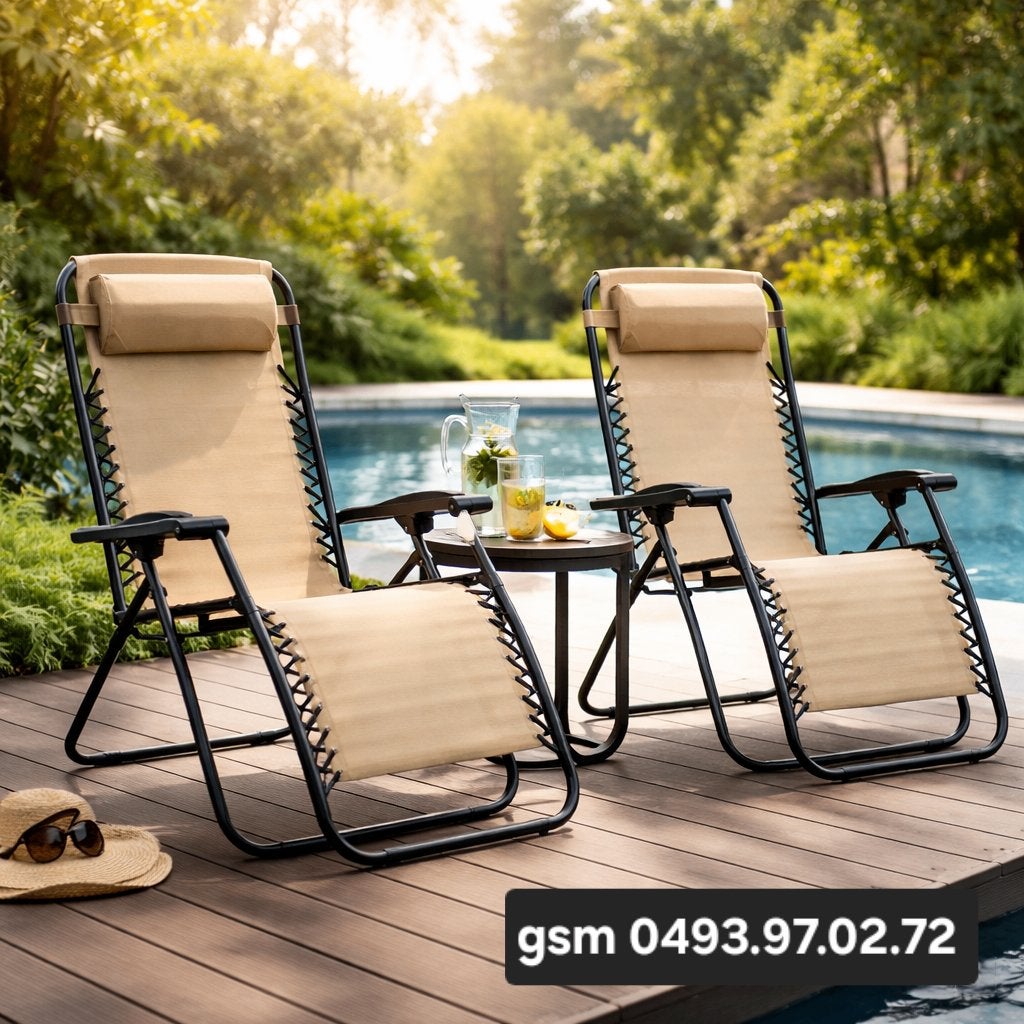 TUINSTOELEN 2 stuks nu voor 75€  NIEUW, Jardin & Terrasse, Enlèvement, Neuf, Pliant