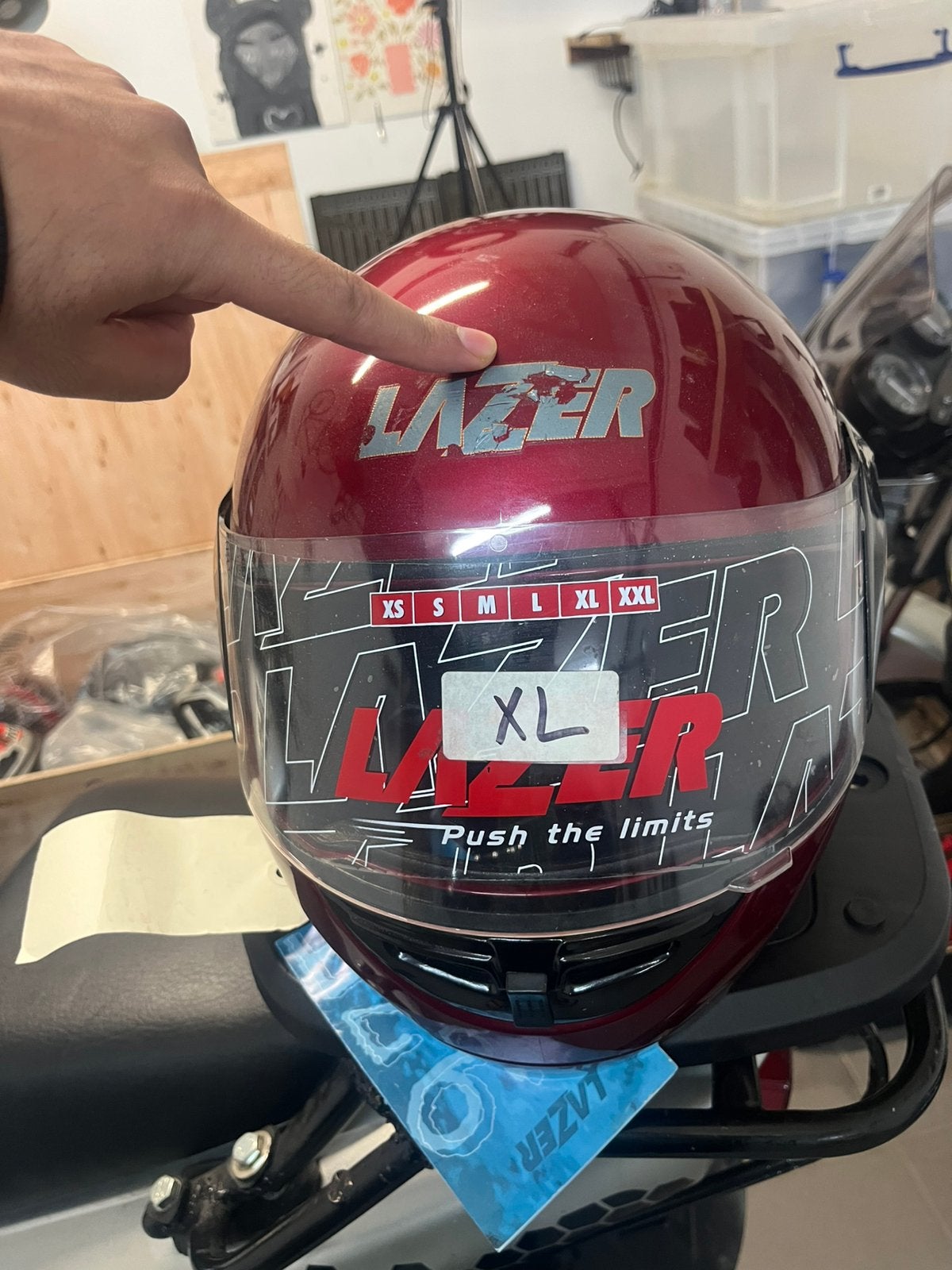 Splinternieuwe Lazer Spire Motorhelm Scterhelm Maat XL 61-62, Motoren, Ophalen of Verzenden, XL, Lazer
