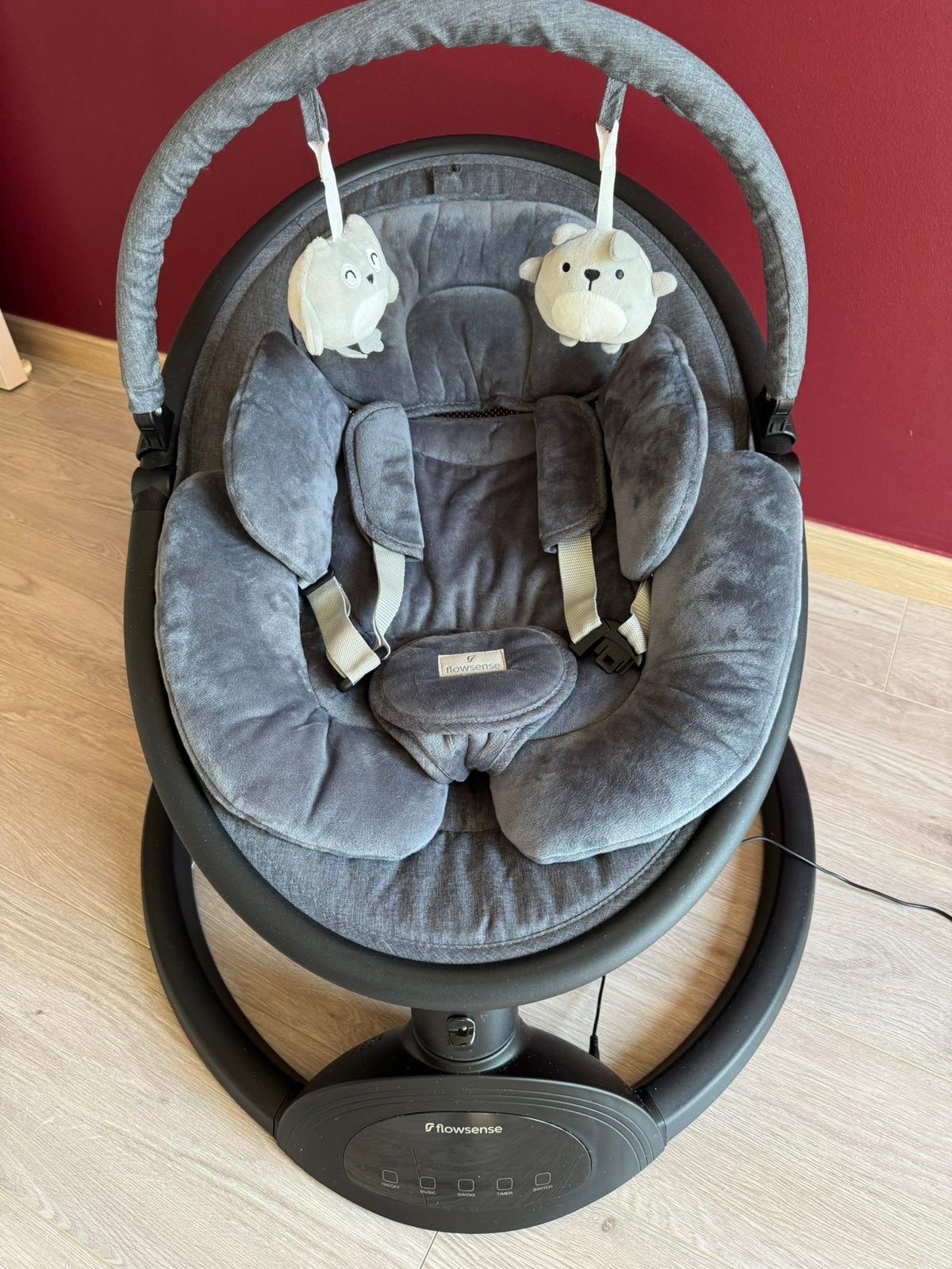 Wipstoel elektrisch met muziek, Enlèvement, Utilisé, Chaise rebondissante, Avec ceinture(s)