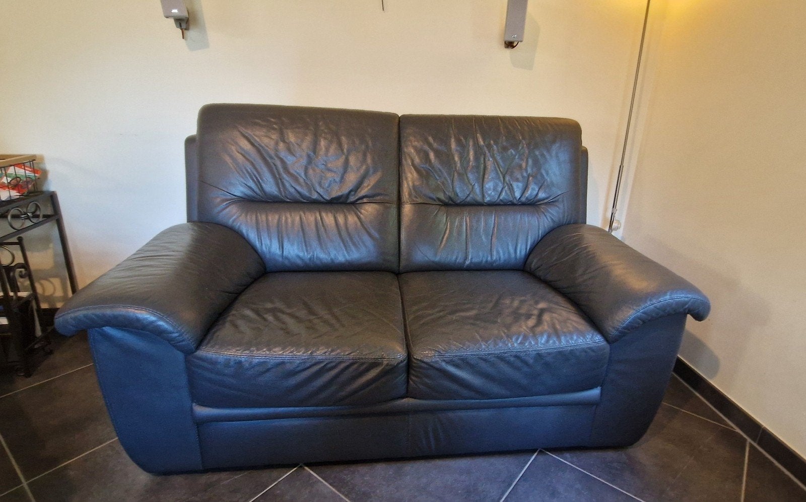 salon 3+2 en cuir, Maison & Meubles, Canapés | Salons, Cuir, Enlèvement