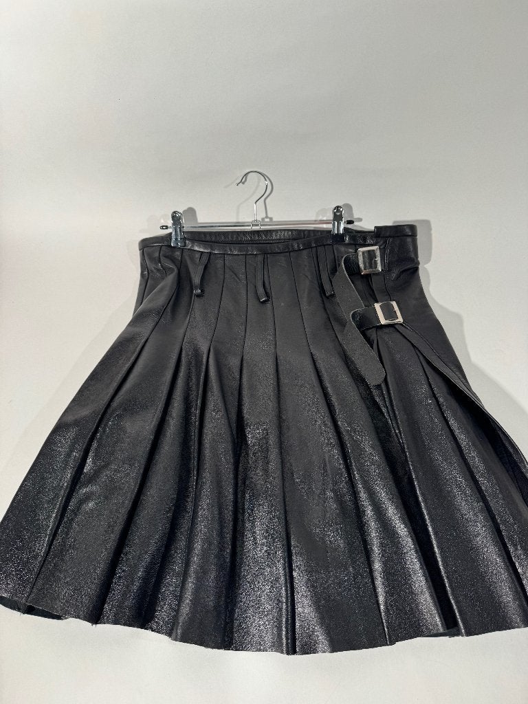 Zwarte leren rok HEREN - Leatherotics - Schotse stijl, Overige maten, Ophalen of Verzenden, Gedragen, Leatherotics