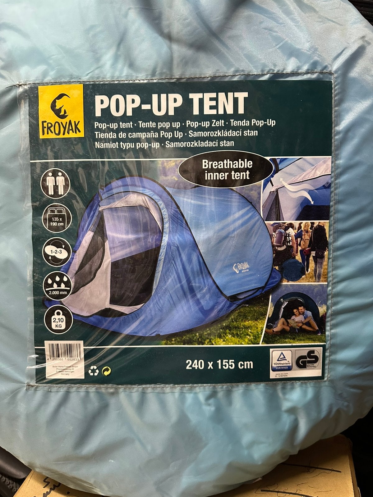 Tente escamotable Froyak, Caravanes & Camping, Enlèvement, Neuf, Jusqu'à 2