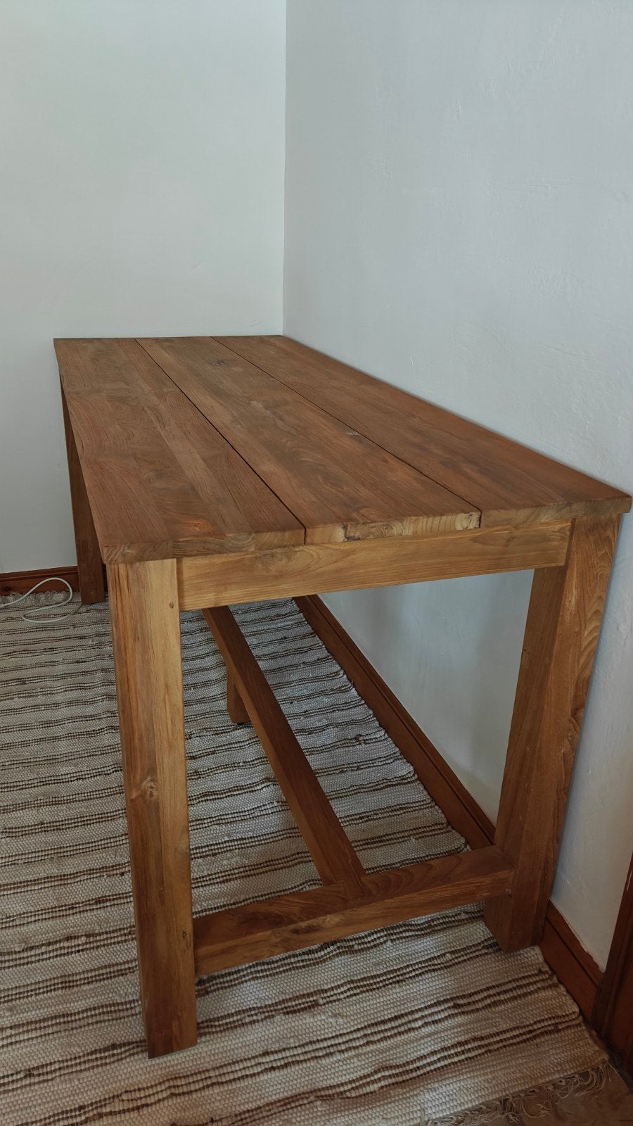 Teak landelijke houten eettafel bartafel, Antiek en Kunst, Antiek | Meubels | Tafels, Ophalen