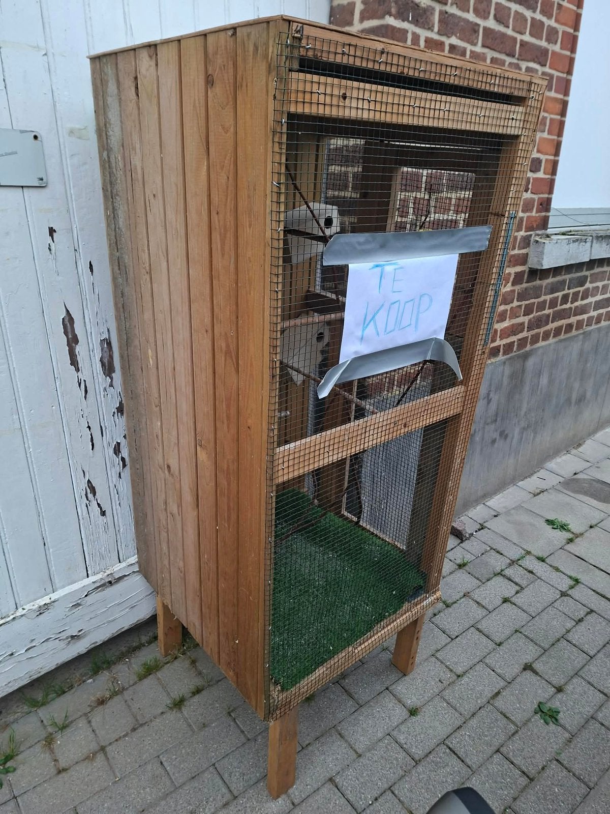 Vogelkooi te koop, Enlèvement, Utilisé, Bois, Cage à oiseaux